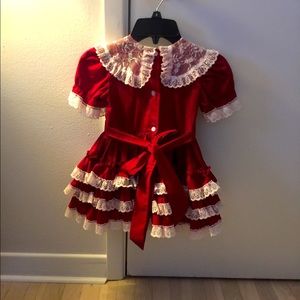 Little girls exquisite handmade vintage dress